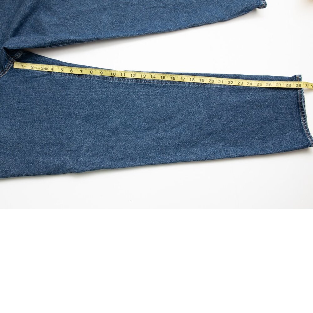 J. Crew Straight Jeans High-Rise 90's Classic Stretch Denim Blue Size 30 Tall - Picture 6 of 7